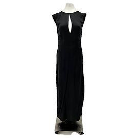 Autre Marque Schwarzes Kleid mit asymmetrischem Rücken Schwarz