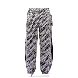 Christian Dior Printed diagonal canvas pants Grey