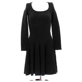Alaïa Skaterkleid Schwarz Viscose Schwarz