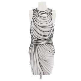 Balmain Robe strass à imprimé Dark grey