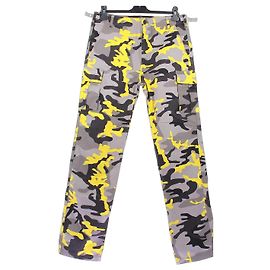 Balenciaga Pantaloni camouflage grigi e gialli Grigio