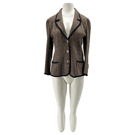 Autre Marque LIOLA Tweed Effect Blazer Beige Size S Beige