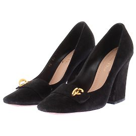 Dior Escarpins en daim noir Noir