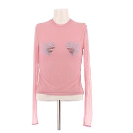 Blumarine Top rosa com strass Rosa