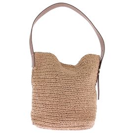 J.Crew Borsa Secchiello "Palma" in paglia Beige