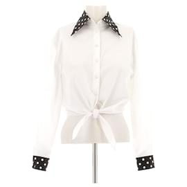 Camicia Tie-Dye Dolce & Gabbana Bianca e Nera Bianco