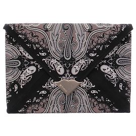Pochette enveloppe Etro imprimé bandana noir Noir