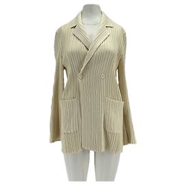 Autre Marque Blazer plisado beige GONGDID DESIGN Beige