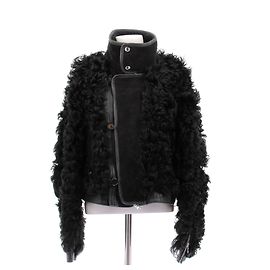 Giacca in pelle nera Diesel Nero