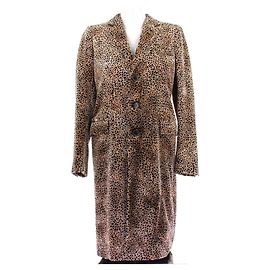 Saint Laurent Leopardenveloursmantel Braun