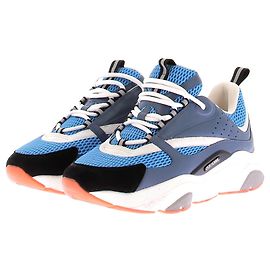 Dior Baskets bleues et oranges "B22" Blue