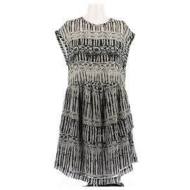 Iro Klotie kurzes graues Kleid mit Rüschen Grau