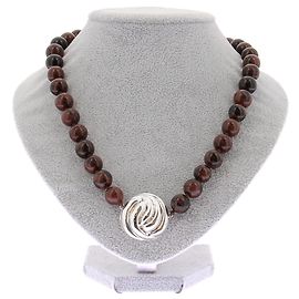 Autre Marque Colar de obsidiana Marrom