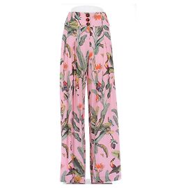 Autre Marque PATBO Printed Pink Viscose Pants Size 34 Pink