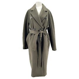 Autre Marque 12 STOREEZ Khaki Wool Trench Coat XS Khaki