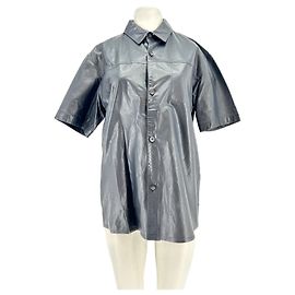 Jil Sander Camicia in pelle Nero