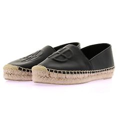 Anine Bing Schwarze Leder-Espadrilles Schwarz