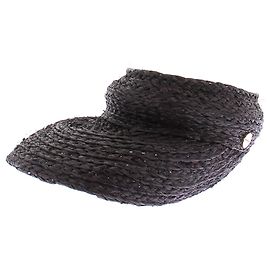 Seafolly Visière en raphia noir Black