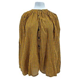 Laurence Bras Blusa naranja a cuadros Naranja