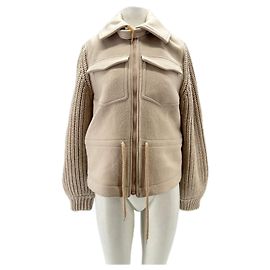 Ba&Sh Creme Wolljacke Beige