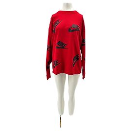 Nike sweatshirt red cotton Red