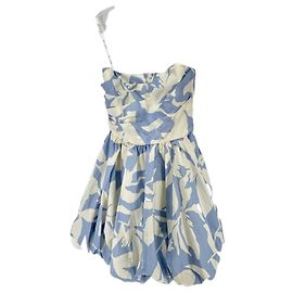 Autre Marque Vestido curto SHONA JOY de algodão azul e branco Azul