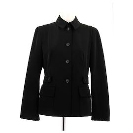 Veste Prada noire à boutons en polyester Taille 44 Noir