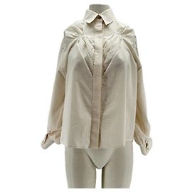 Autre Marque Camisa de algodón color crema HANANE HOTAIT S Beige