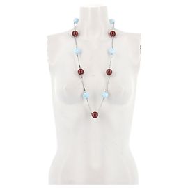 Autre Marque Collana lunga bicolore Argento