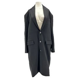 Balenciaga Black Wool Coat Black