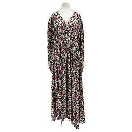 Isabel Marant Vestido de seda estampado 'Blaine' Multicolor