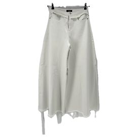 Jeans anchos blancos de algodón Hudson Blanco