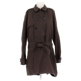 Dior Brown Cotton Trench Coat Brown
