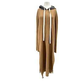 Loewe Robe longue camel en laine Camel