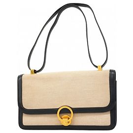 Borsa Hermès Ring de Toile H Blu navy