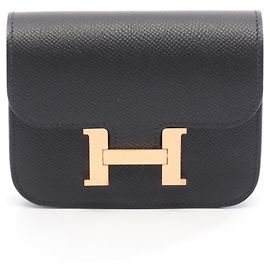 Hermes Hermès Constance Slim Bifold Wallet Black
