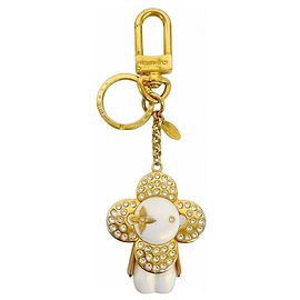 Porte-clés Vivienne de Louis Vuitton Blanc Doré
