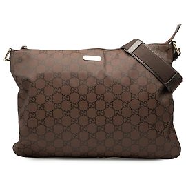 Sacoche en nylon GG marron Gucci Marron Marron foncé