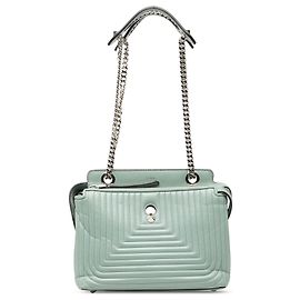 Bolsa de ombro DotCom Click pequena em couro de cordeiro verde Fendi Verde