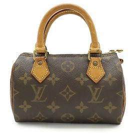 Pochette Mini Speedy Monogram Louis Vuitton Marrone