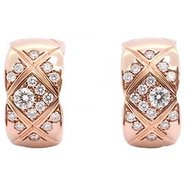 Orecchini Chanel Coco Crush in oro rosa e diamanti Altro