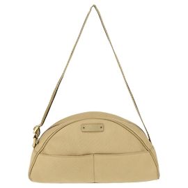 Bolsa de Ombro Vintage Gucci em Lona Bege