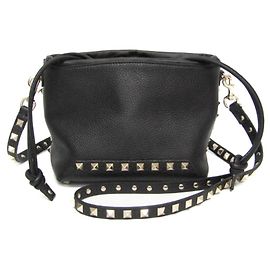 Bolso de hombro con cordón Lockstuds de Valentino Garavani Negro