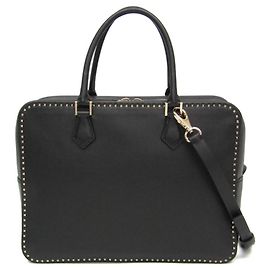 Valentino Garavani Lockstuds Women's Leather Handbag Black
