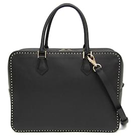 Sac à main en cuir Lockstuds pour femmes Valentino Garavani Noir