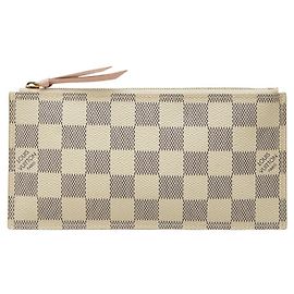 Pochette Felicie Damier Azur de Louis Vuitton Blanc