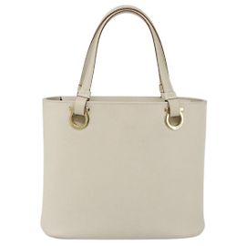 Bolsa Gancini de couro Salvatore Ferragamo Branco