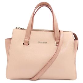 Bolsa de couro Miu Miu Rosa