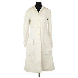 Stella Mc Cartney Trench coat de algodón crudo Crudo