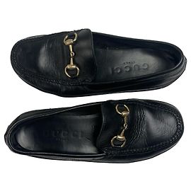 Vintage Gucci Horsebit Slipper Schwarz Schwarz